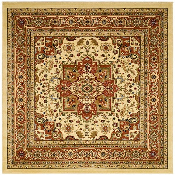 Safavieh Lyndhurst Lnh330R Ivory/Rust Rug - Safavieh - lnh330r - 3sq