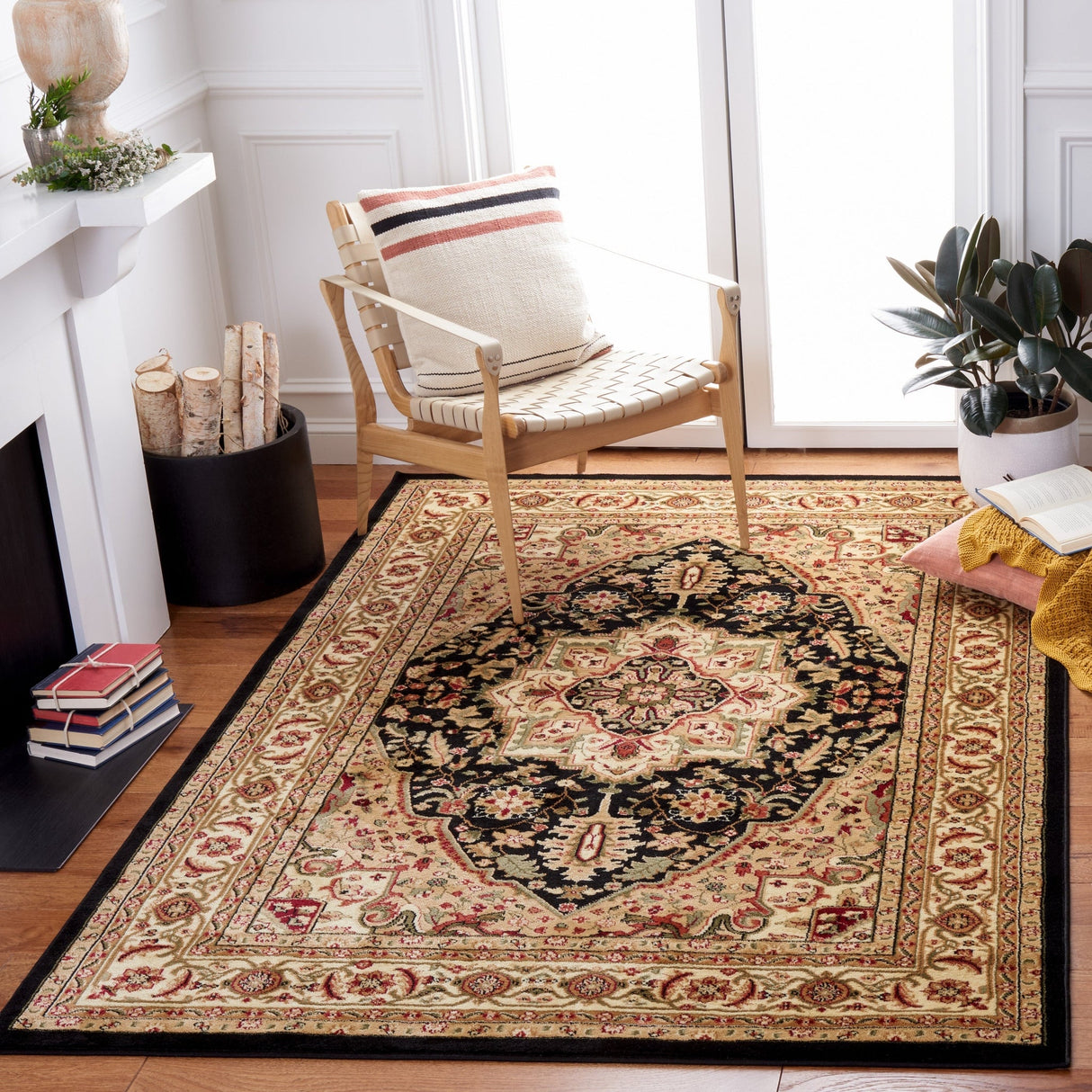 Safavieh Lyndhurst Lnh330Z Black/Beige Rug - Safavieh - lnh330z - 3