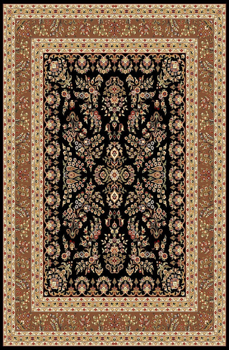 Safavieh Lyndhurst Lnh331D Black / Tan Rugs - Safavieh - lnh331d - 5r