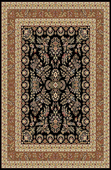Safavieh Lyndhurst Lnh331D Black / Tan Rugs - Safavieh - lnh331d - 5r