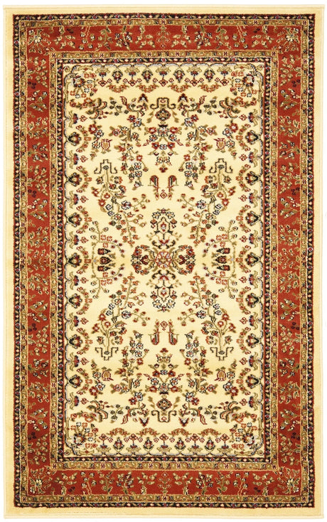 Safavieh Lyndhurst 3'-3" x 5'-3" Rug in Ivory / Rust