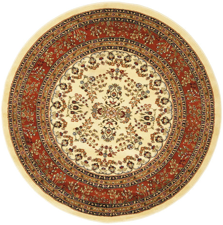 Safavieh Lyndhurst 5'-3" x 5'-3" Rug in Ivory / Rust