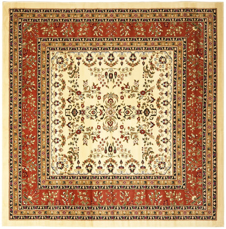Safavieh Lyndhurst 8'-0" x 8'-0" Rug in Ivory / Rust