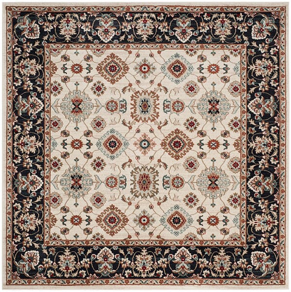 Safavieh Lyndhurst Lnh332K Cream / Navy Rugs - Safavieh - lnh332k - 7sq