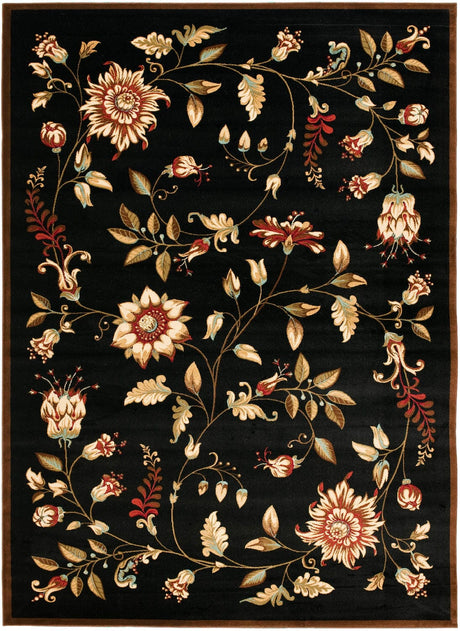 Safavieh Lyndhurst Lnh552 - 9091 Black / Multi Rugs - Safavieh - lnh552 - 9091 - 7sq