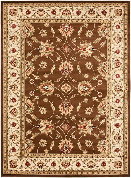 Safavieh Lyndhurst Lnh553 - 2512 Brown / Ivory Rugs - Safavieh - lnh553 - 2512 - 5r