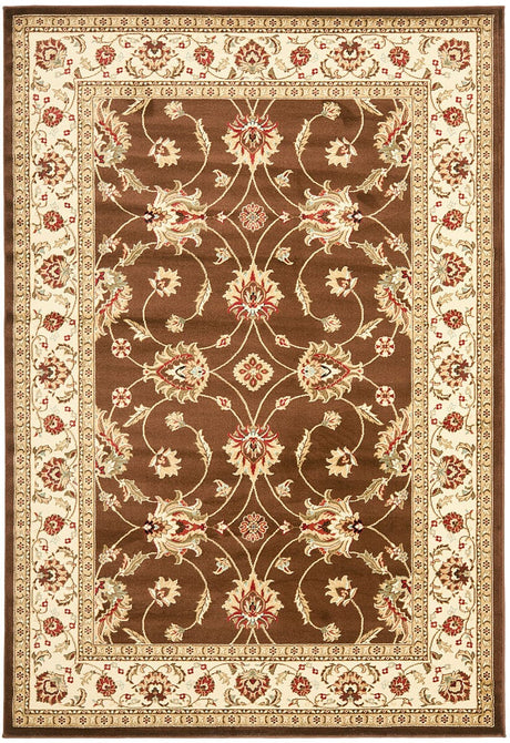 Safavieh Lyndhurst Lnh553 - 2512 Brown / Ivory Rugs - Safavieh - lnh553 - 2512 - 7sq