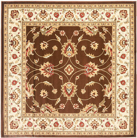 Safavieh Lyndhurst Lnh553 - 2512 Brown / Ivory Rugs - Safavieh - lnh553 - 2512 - 7sq