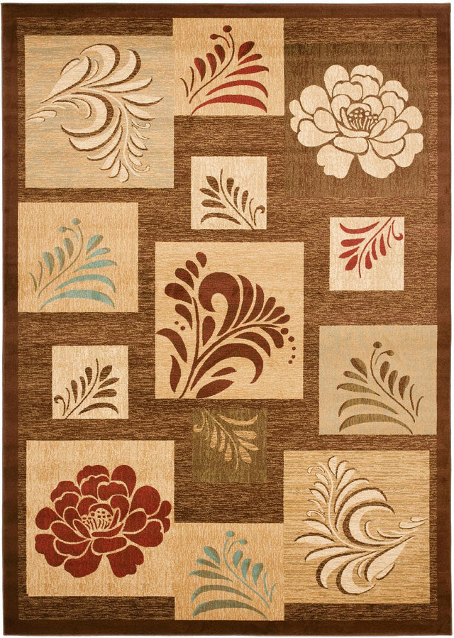 Safavieh Lyndhurst Lnh554 - 2591 Brown / Multi Rugs - Safavieh - lnh554 - 2591 - 7sq