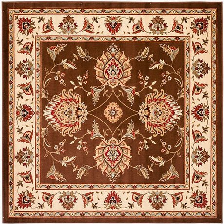 Safavieh Lyndhurst Lnh555 - 2512 Brown / Ivory Rugs - Safavieh - lnh555 - 2512 - 7sq