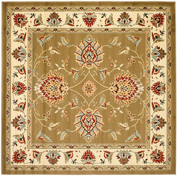 Safavieh Lyndhurst Lnh555 - 5212 Green / Ivory Rugs - Safavieh - lnh555 - 5212 - 7sq