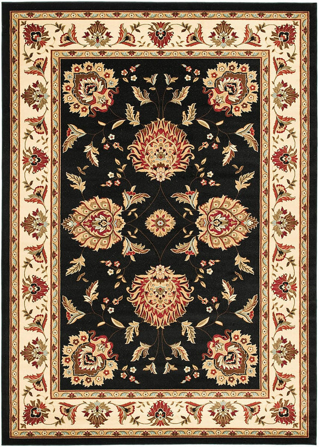 Safavieh Lyndhurst Lnh555 - 9012 Black / Ivory Rugs - Safavieh - lnh555 - 9012 - 5r