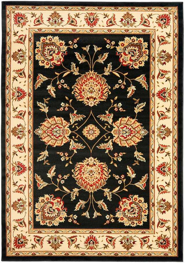 Safavieh Lyndhurst Lnh555 - 9012 Black / Ivory Rugs - Safavieh - lnh555 - 9012 - 7sq