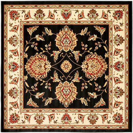 Safavieh Lyndhurst Lnh555 - 9012 Black / Ivory Rugs - Safavieh - lnh555 - 9012 - 7sq