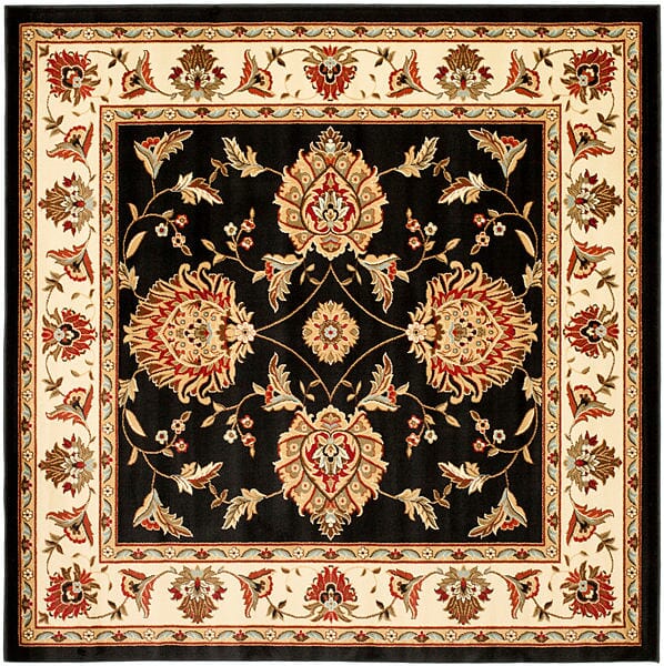 Safavieh Lyndhurst Lnh555 - 9012 Black / Ivory Rugs - Safavieh - lnh555 - 9012 - 7sq