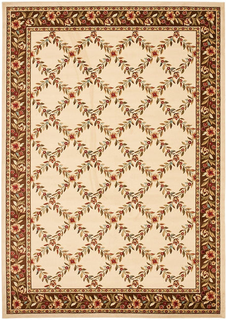 Safavieh Lyndhurst Lnh557 - 1225 Ivory / Brown Rugs - Safavieh - lnh557 - 1225 - 5r
