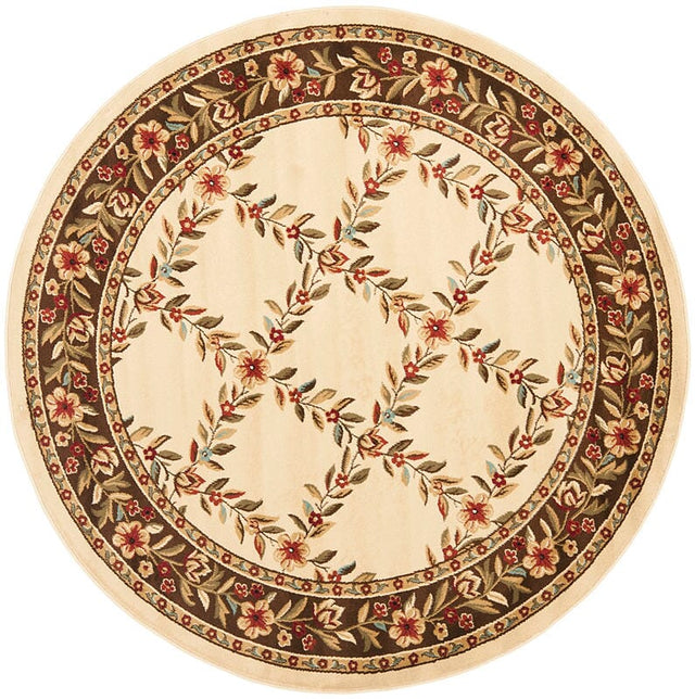 Safavieh Lyndhurst Lnh557 - 1225 Ivory / Brown Rugs - Safavieh - lnh557 - 1225 - 5r