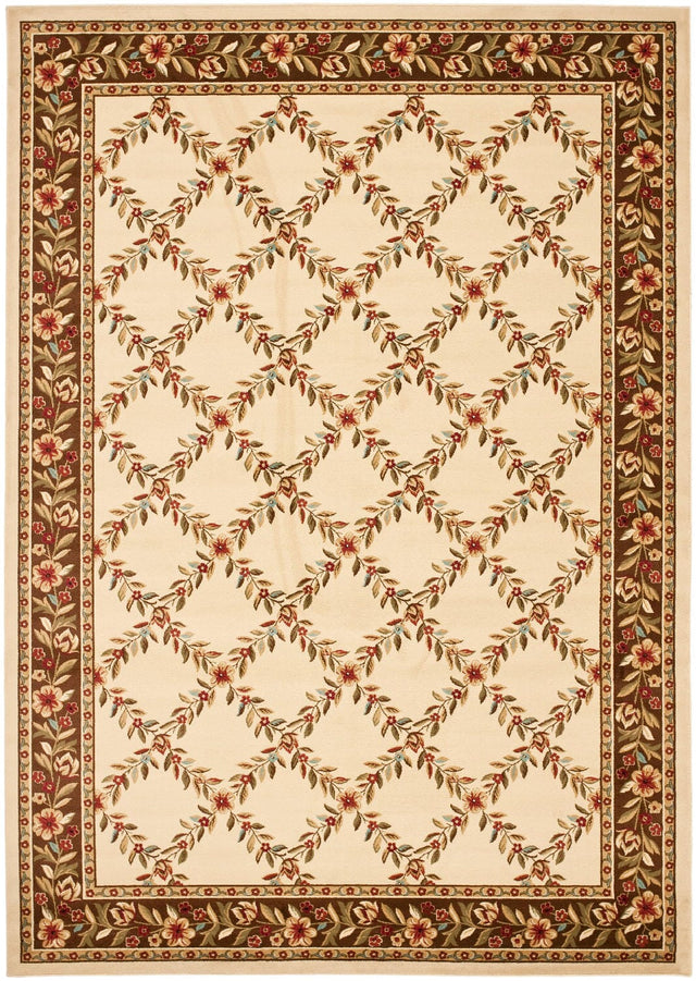 Safavieh Lyndhurst Lnh557 - 1225 Ivory / Brown Rugs - Safavieh - lnh557 - 1225 - 7sq