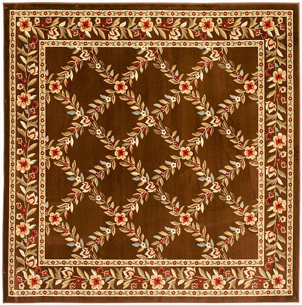 Safavieh Lyndhurst Lnh557 - 2525 Brown / Brown Rugs - Safavieh - lnh557 - 2525 - 7sq