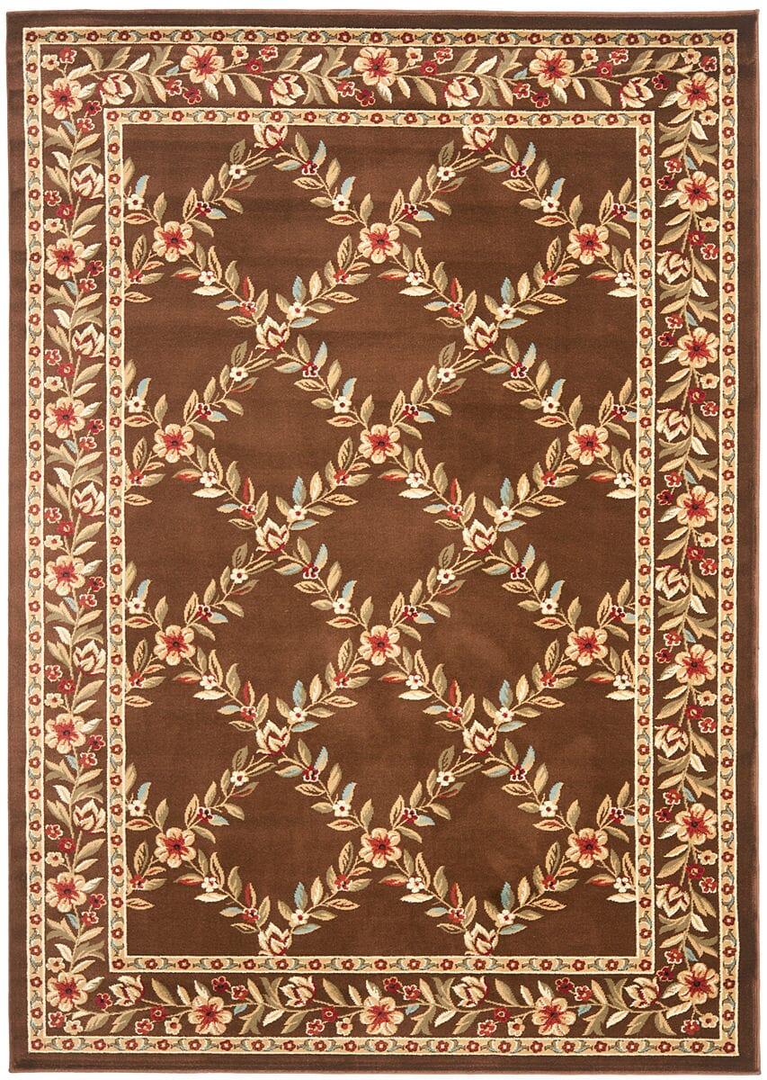 Safavieh Lyndhurst Lnh557 - 2525 Brown / Brown Rugs - Safavieh - lnh557 - 2525 - 7sq
