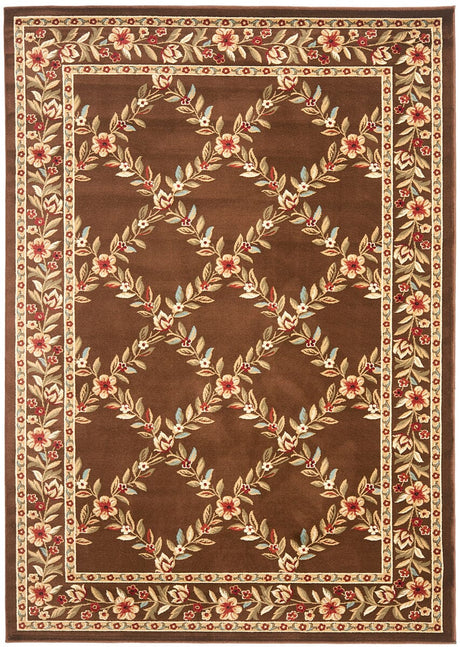 Safavieh Lyndhurst Lnh557 - 2525 Brown / Brown Rugs - Safavieh - lnh557 - 2525 - 7sq