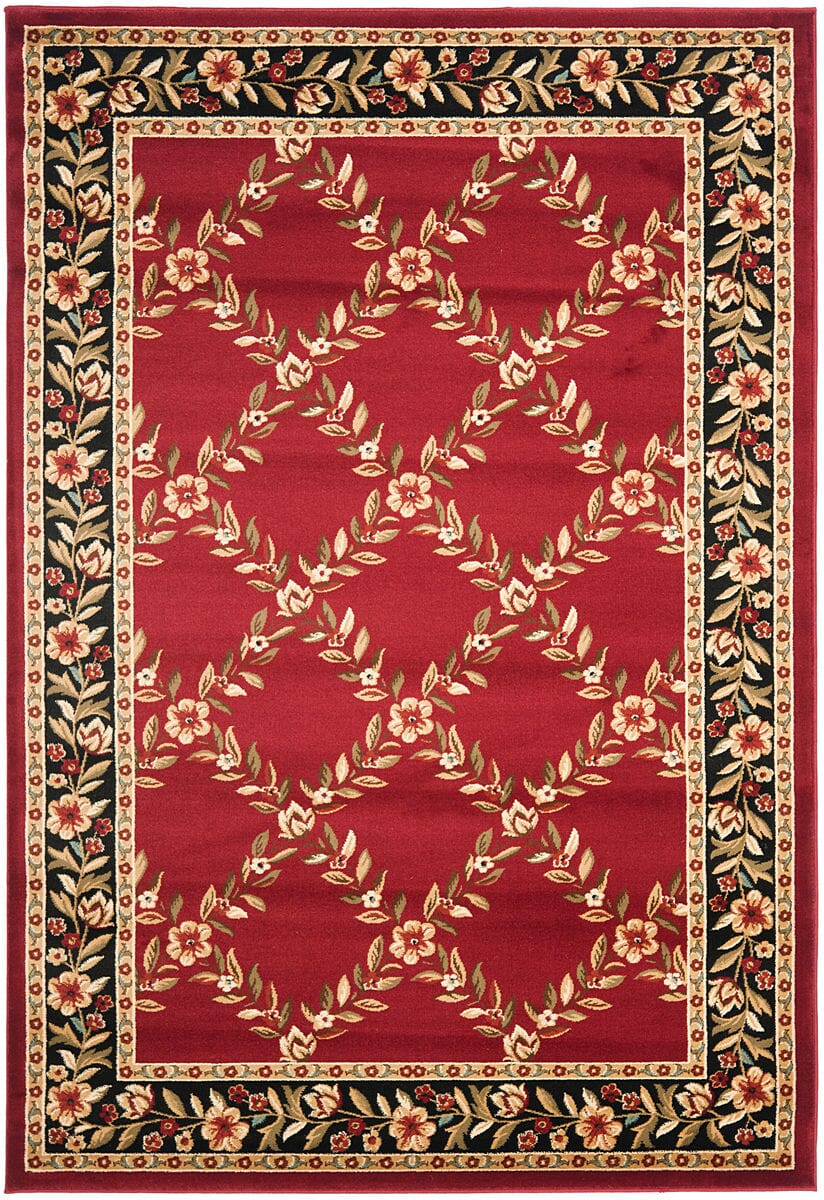 Safavieh Lyndhurst Lnh557 - 4090 Red / Black Rugs - Safavieh - lnh557 - 4090 - 7sq