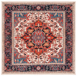 Safavieh Machine Washable Journey Jny107A Ivory/Red Rug - Safavieh - jny107a - 7sq