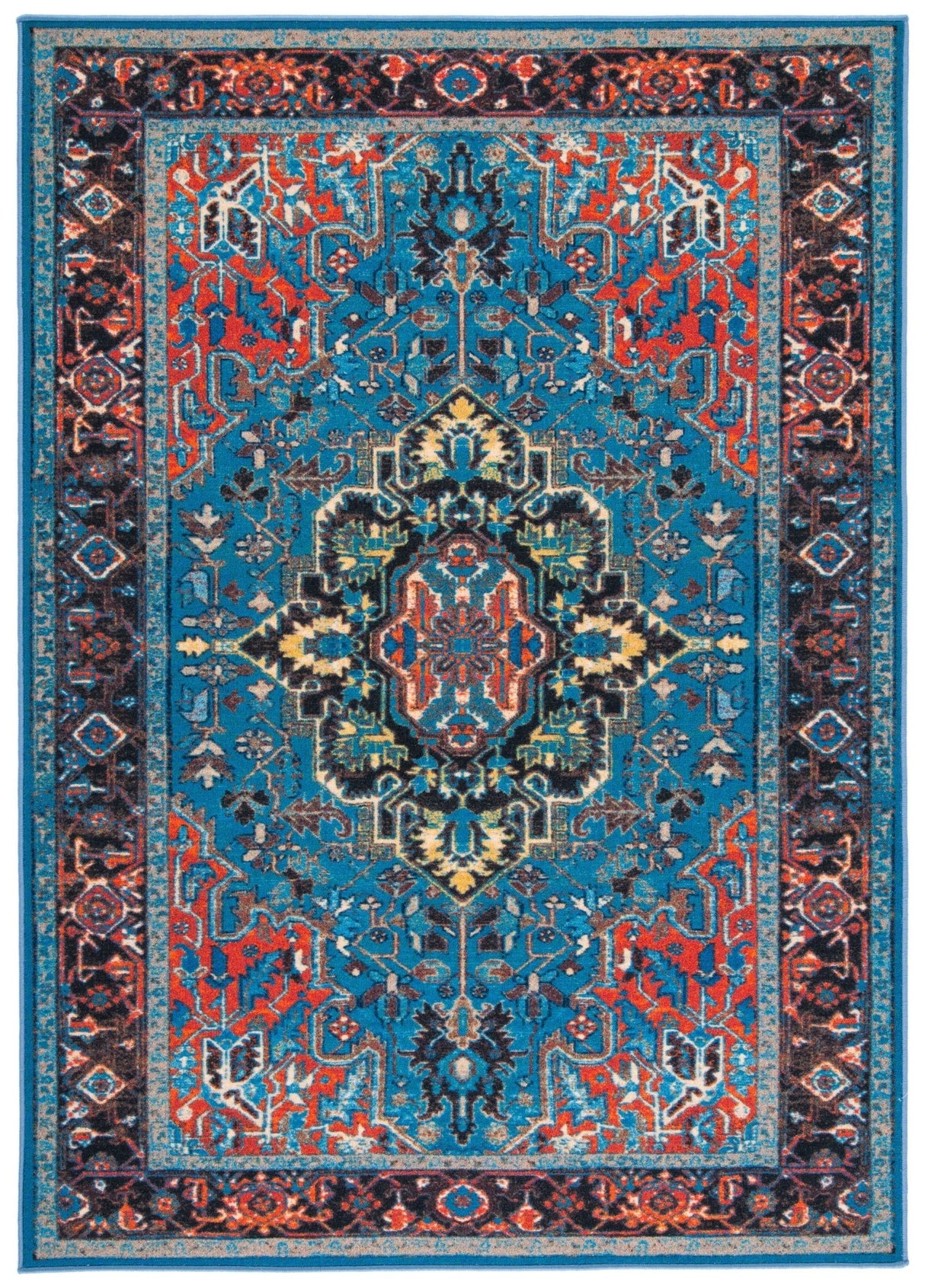 Safavieh Machine Washable Journey Jny107M Blue/Red Rug - Safavieh - jny107m - 4