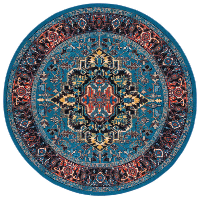 Safavieh Machine Washable Journey Jny107M Blue/Red Rug - Safavieh - jny107m - 7r