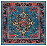 Safavieh Machine Washable Journey Jny107M Blue/Red Rug - Safavieh - jny107m - 7sq