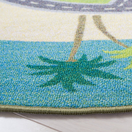 Safavieh Machine Washable Kids Playhouse Kph202M Blue/Green Rug - Safavieh - kph202m - 3