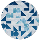 Safavieh Machine Washable Kids Playhouse Kph222F Grey/Blue Rug - Safavieh - kph222f - 5r
