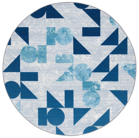 Safavieh Machine Washable Kids Playhouse Kph222F Grey/Blue Rug - Safavieh - kph222f - 5r