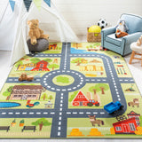 Safavieh Machine Washable Kids Playhouse Kph232Y Light Green/Dark Grey Rug - Safavieh - kph232y - 3