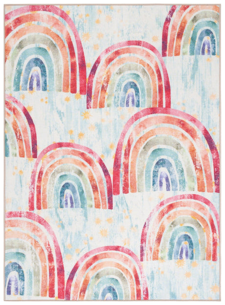 Safavieh Machine Washable Kids Playhouse Kph252M Blue/Ivory Rug - Safavieh - kph252m - 3