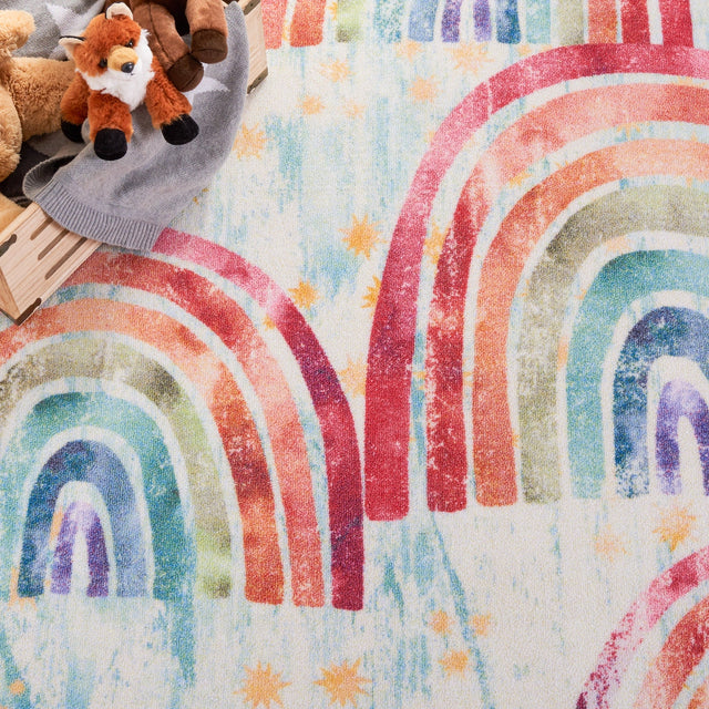 Safavieh Machine Washable Kids Playhouse Kph252M Blue/Ivory Rug - Safavieh - kph252m - 5r