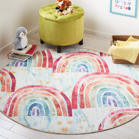 Safavieh Machine Washable Kids Playhouse Kph252M Blue/Ivory Rug - Safavieh - kph252m - 5r