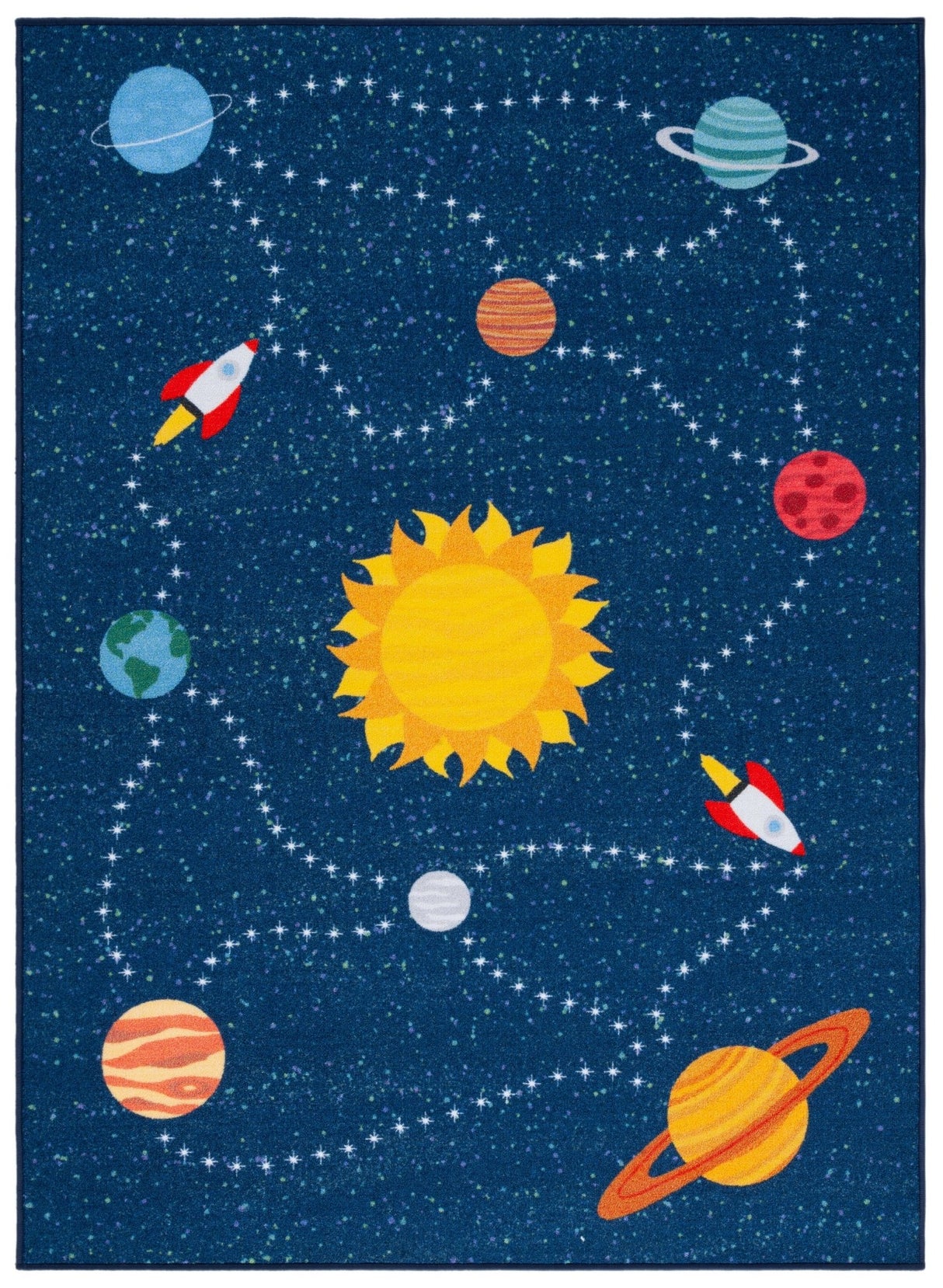 Safavieh Machine Washable Kids Playhouse Kph253N Navy/Gold Rug - Safavieh - kph253n - 3