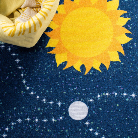 Safavieh Machine Washable Kids Playhouse Kph253N Navy/Gold Rug - Safavieh - kph253n - 5r