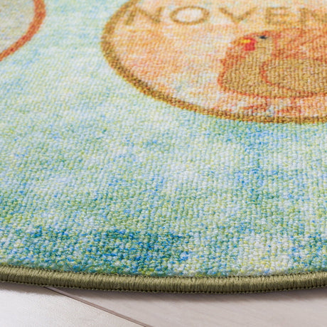 Safavieh Machine Washable Kids Playhouse Kph256Y Green/Blue Rug - Safavieh - kph256y - 3