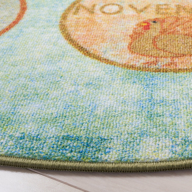 Safavieh Machine Washable Kids Playhouse Kph256Y Green/Blue Rug - Safavieh - kph256y - 3