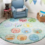 Safavieh Machine Washable Kids Playhouse Kph256Y Green/Blue Rug - Safavieh - kph256y - 5r