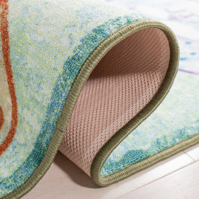 Safavieh Machine Washable Kids Playhouse Kph256Y Green/Blue Rug - Safavieh - kph256y - 5r