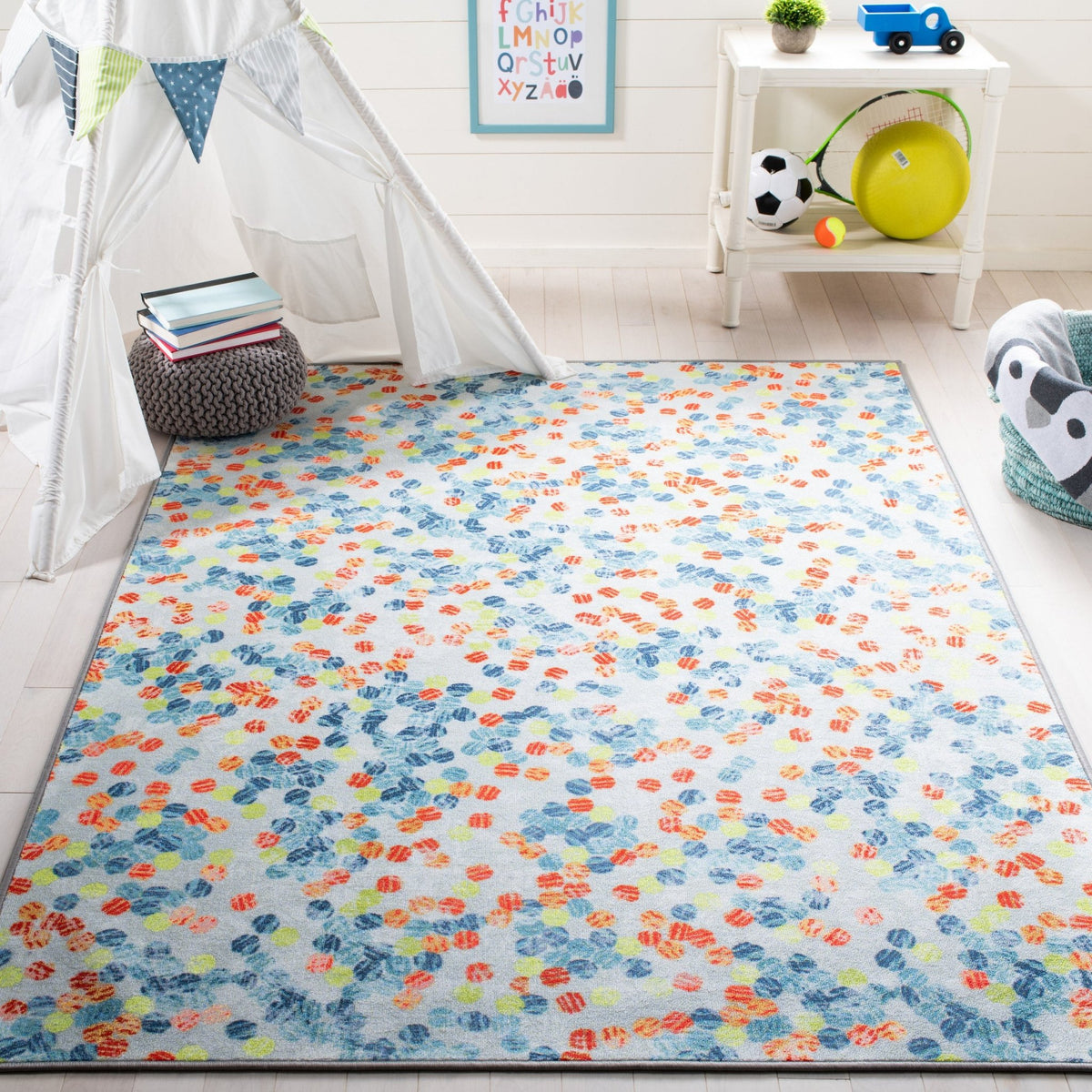 Playhouse Rug Safavieh Machine Washable Kids Playhouse Kph258A Ivory/Blue Rug ...