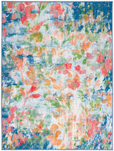 Safavieh Machine Washable Paint Brush Ptb157N Navy/Orange Rug - Safavieh - ptb157n - 3
