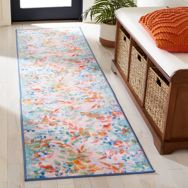 Safavieh Machine Washable Paint Brush Ptb158U Blush Pink/Green Rug - Safavieh - ptb158u - 28