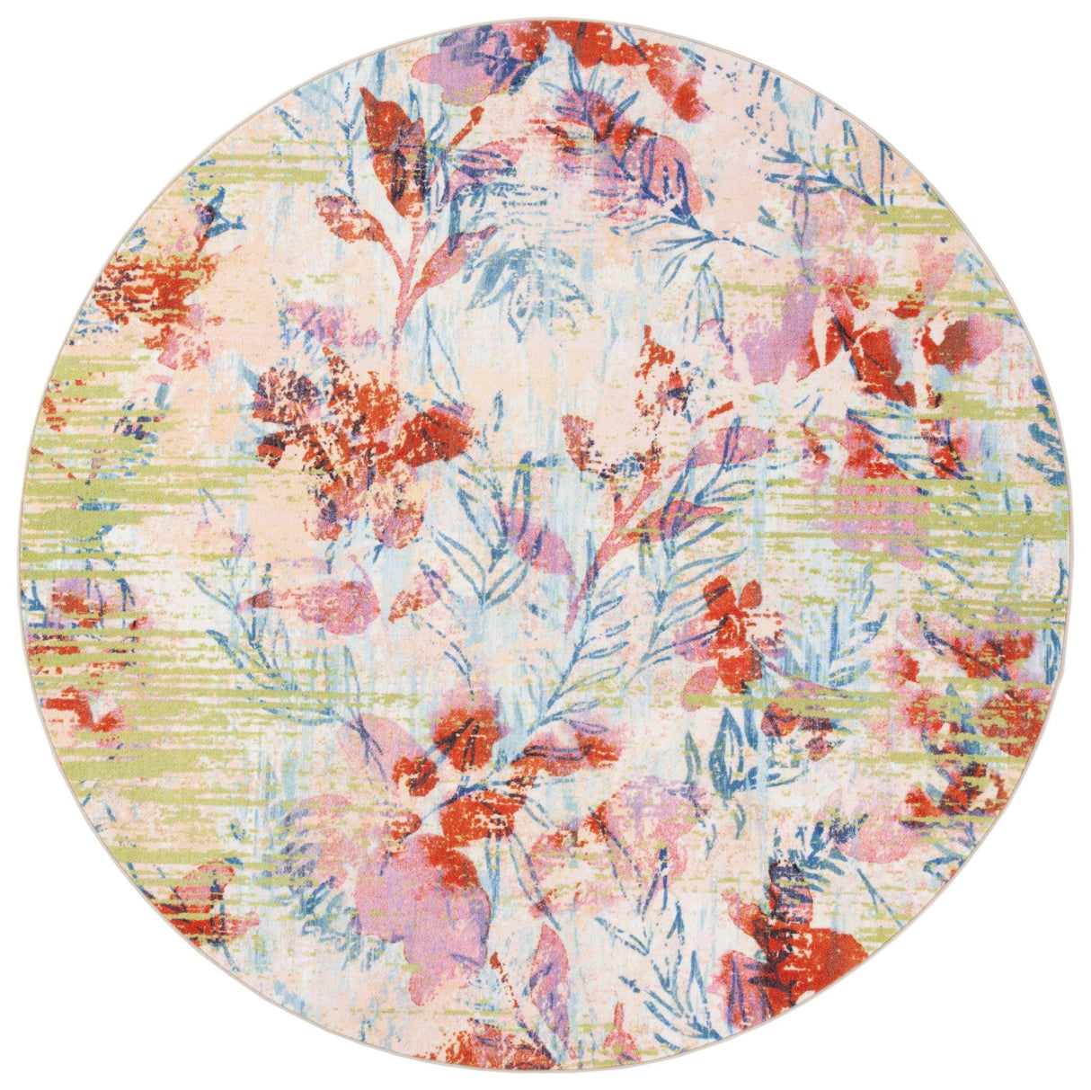 Safavieh Machine Washable Paint Brush Ptb159M Blue/Blush Pink Rug - Safavieh - ptb159m - 28