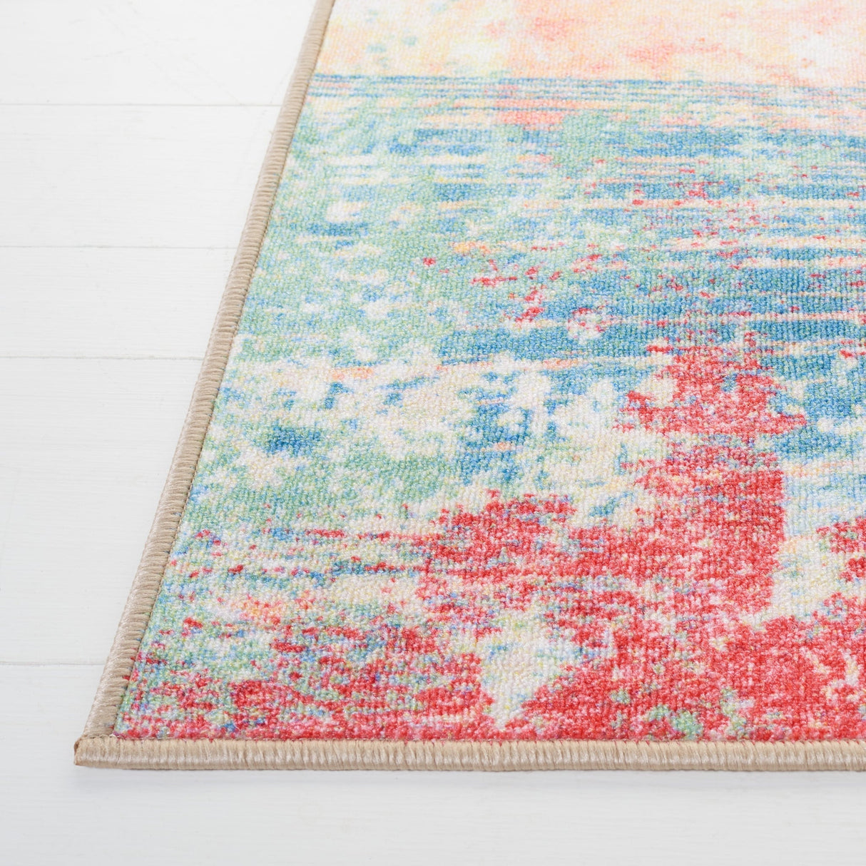 Safavieh Machine Washable Paint Brush Ptb173U Pink/Blue Rug - Safavieh - ptb173u - 28