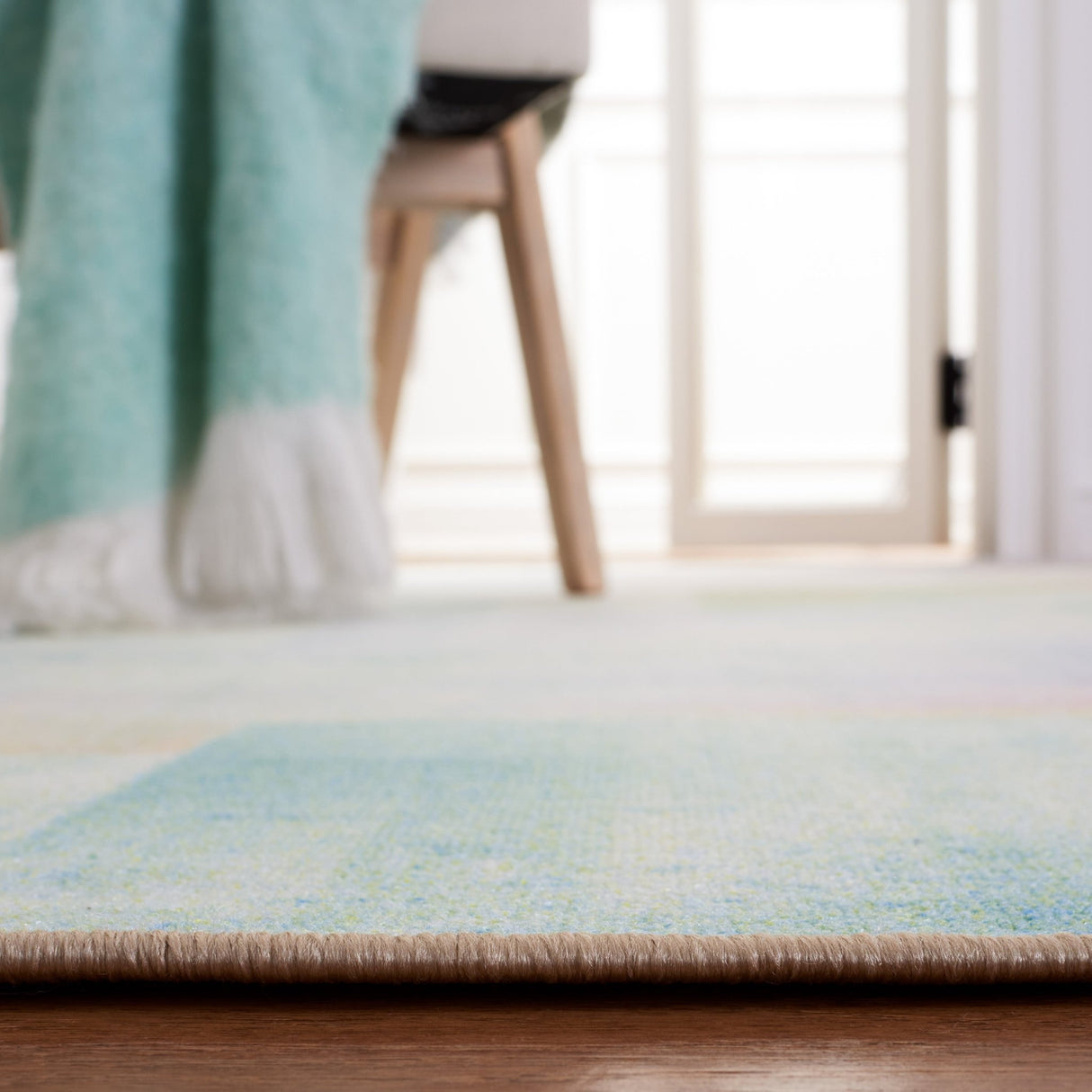 Safavieh Machine Washable Paint Brush Ptb188M Blue/Green Rug - Safavieh - ptb188m - 28