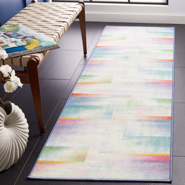 Safavieh Machine Washable Paint Brush Ptb188M Blue/Green Rug - Safavieh - ptb188m - 28